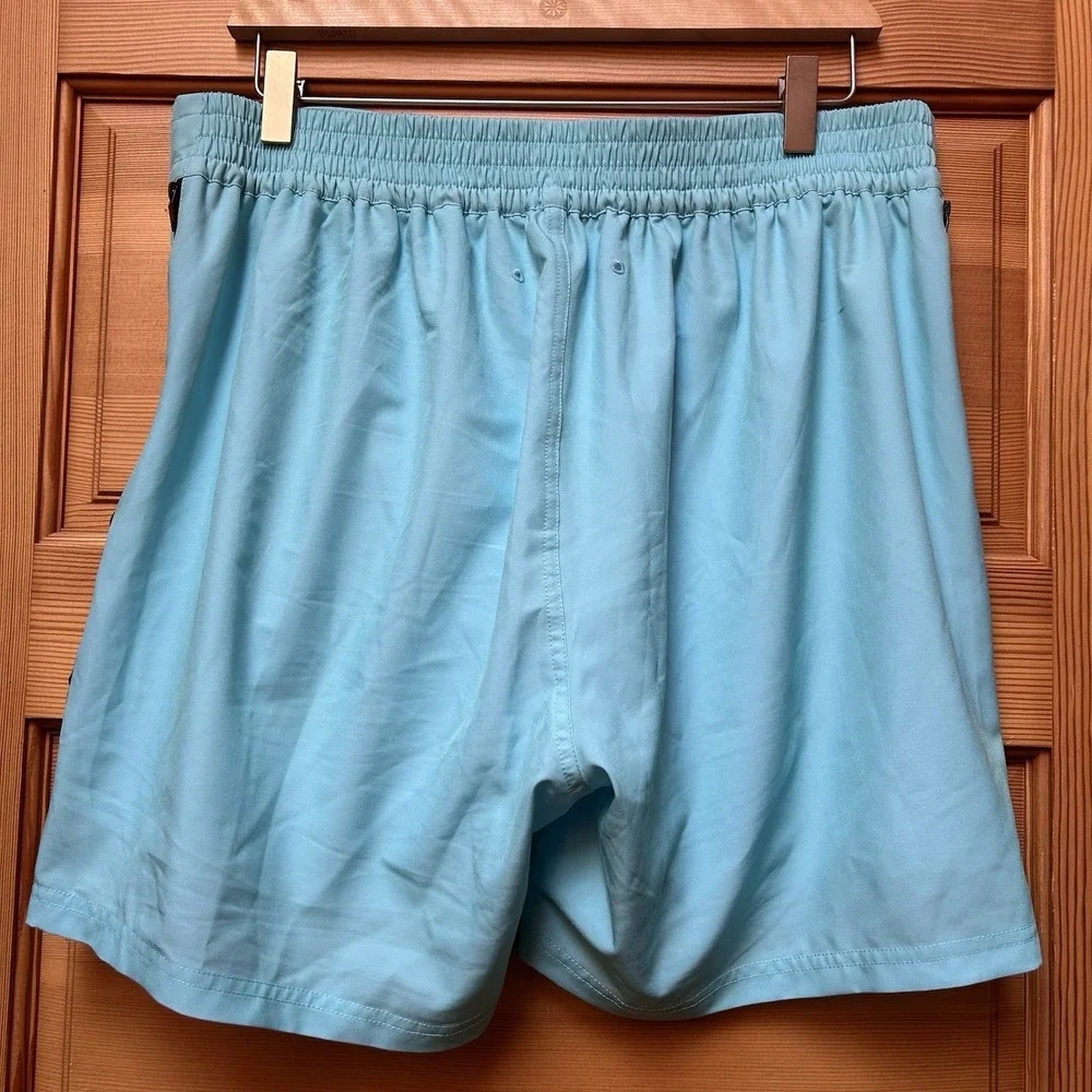 Tucann Swim Trunks Mens XL Aqua Blue Compression Lined Board Shorts Beach Surfer